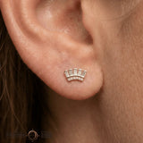 Baguette Beauty – 14K Gold Threadless/Threaded End - piercing - zone.com