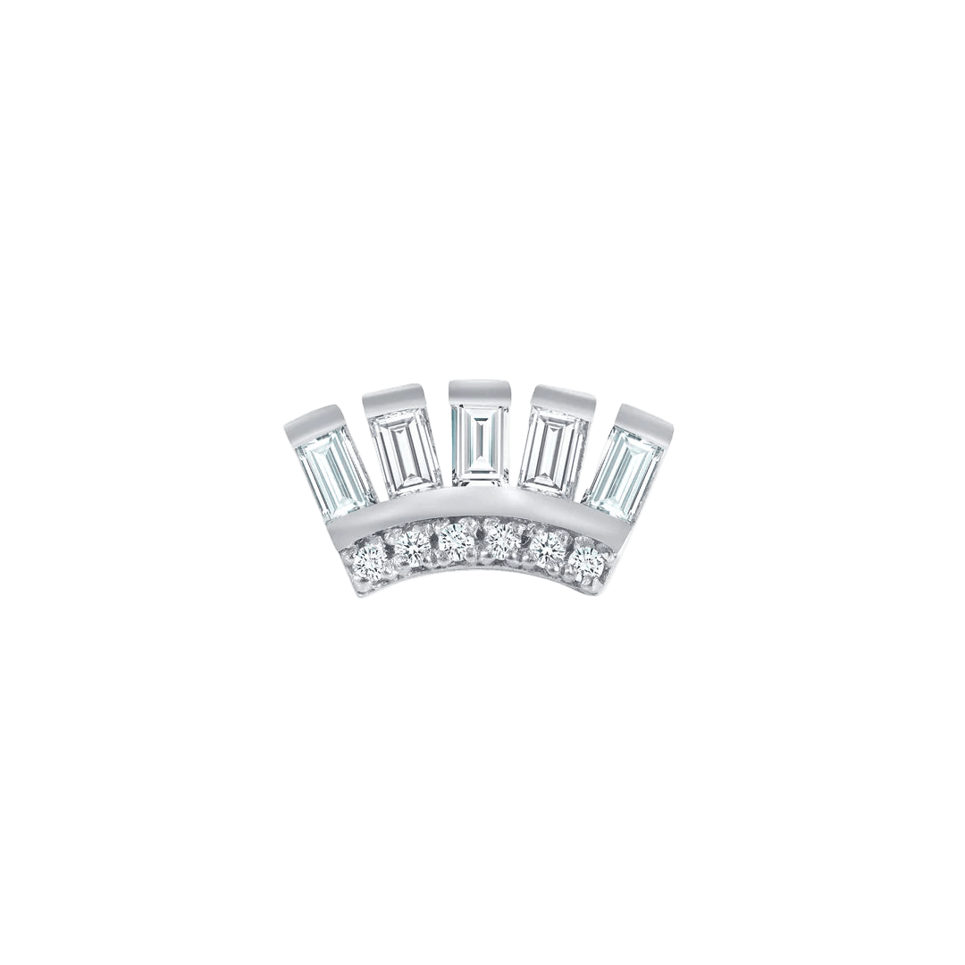 Baguette Beauty – 14K/18K Gold Threadless End - piercing - zone.com