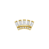 Baguette Beauty – 14K Gold Threadless/Threaded End