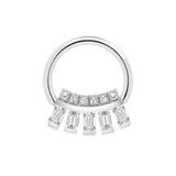 Baguette Beauty Seamless Ring – 14K Gold Multi-Baguette Arc - piercing-zone.com