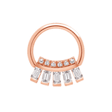Baguette Beauty Seamless Ring – 14K Gold Multi-Baguette Arc - piercing-zone.com