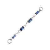 Baguette Blue Sapphire Chain – 18K Gold Gemstone Piercing Chain - piercing-zone.com