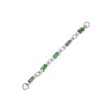 Baguette Tsavorite Chain – 18K Gold Gemstone Piercing Chain - piercing - zone.com