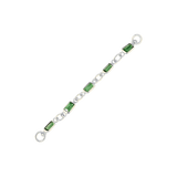 Baguette Tsavorite Chain – 18K Gold Gemstone Piercing Chain - piercing-zone.com