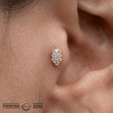 Ba$h – Diamond Bar Accent – 14K Gold Threadless End - piercing - zone.com