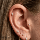 Ba$h – Diamond Bar Accent – 14K Gold Threadless End - piercing - zone.com