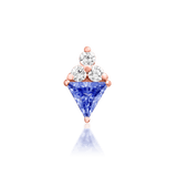 Bahati – Tanzanite CZ & CZ Cluster – 14K Gold Threadless End - piercing - zone.com