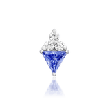 Bahati – Tanzanite CZ & CZ Cluster – 14K Gold Threadless End - piercing - zone.com