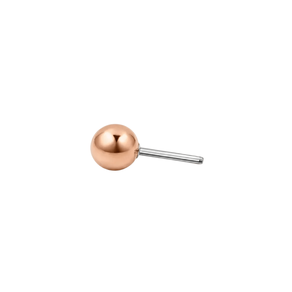 Ball End - 18K Gold Titanium Threadless End - piercing - zone.com