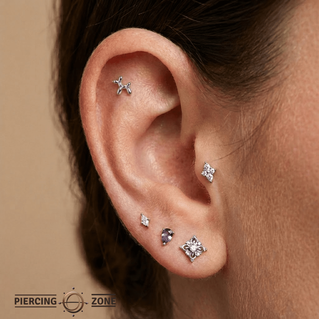 Balloon Animal – 14K Gold Threadless/Threaded End - piercing - zone.com