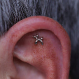 Balloon Animal – 14K/18K Gold Sculptural Threadless End - piercing - zone.com