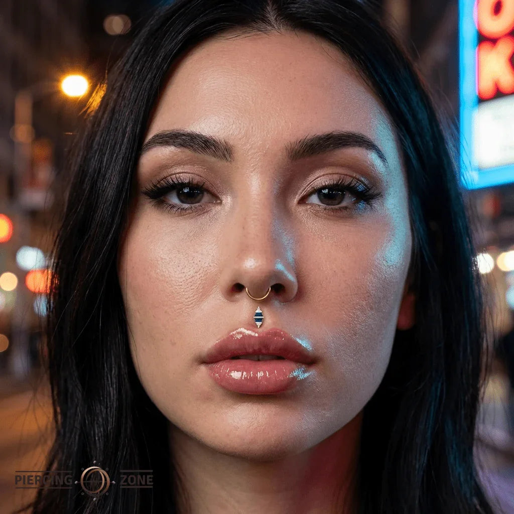 Bang Bang – 14K Gold London Blue Topaz Threadless End - piercing - zone.com