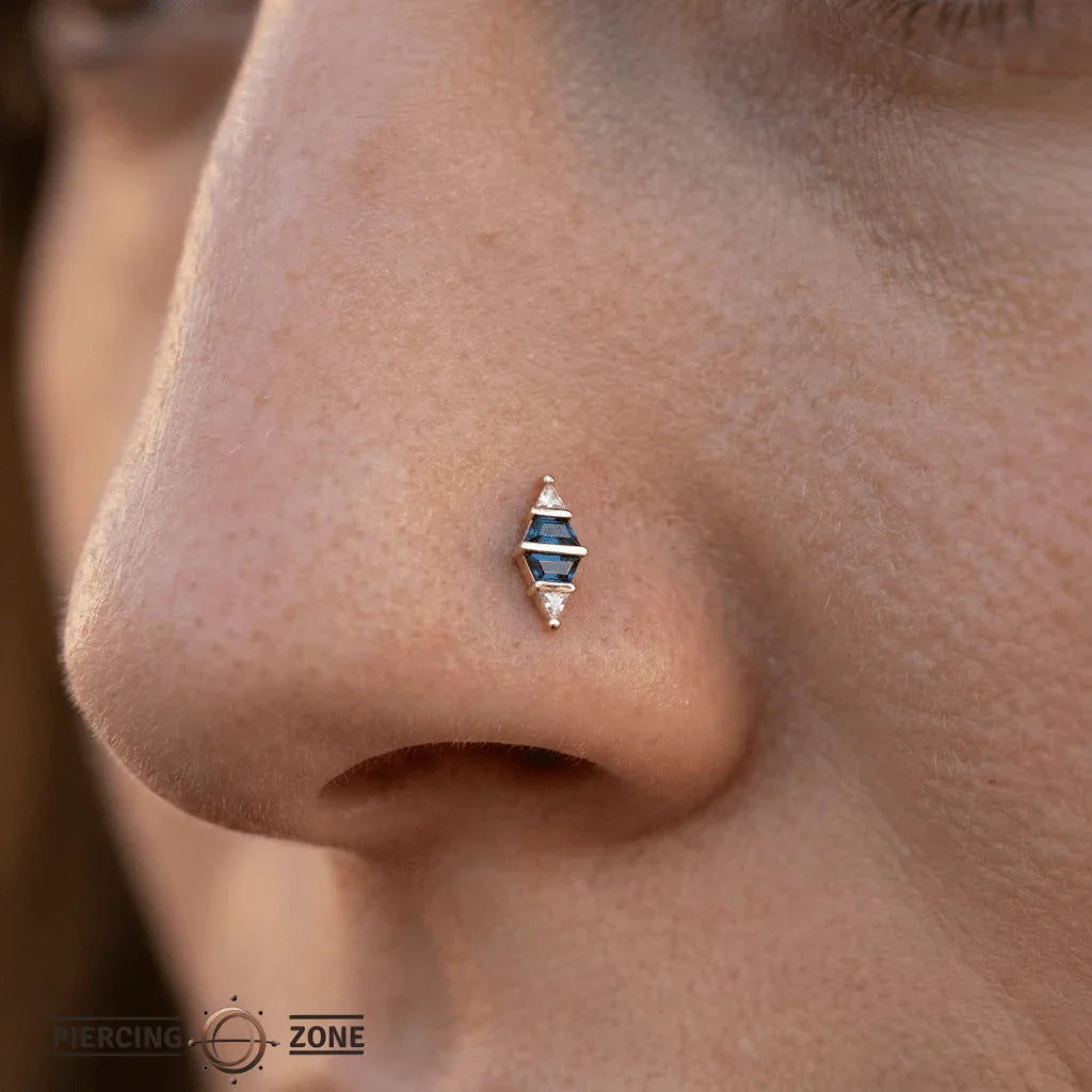 Bang Bang – 14K Gold London Blue Topaz Threadless End - piercing - zone.com