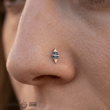 Bang Bang – 14K Gold London Blue Topaz Threadless End - piercing - zone.com