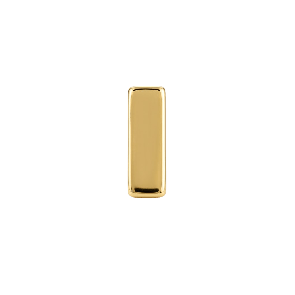 Bar of Gold - 18K Gold Threadless/Threaded End - piercing-zone.com