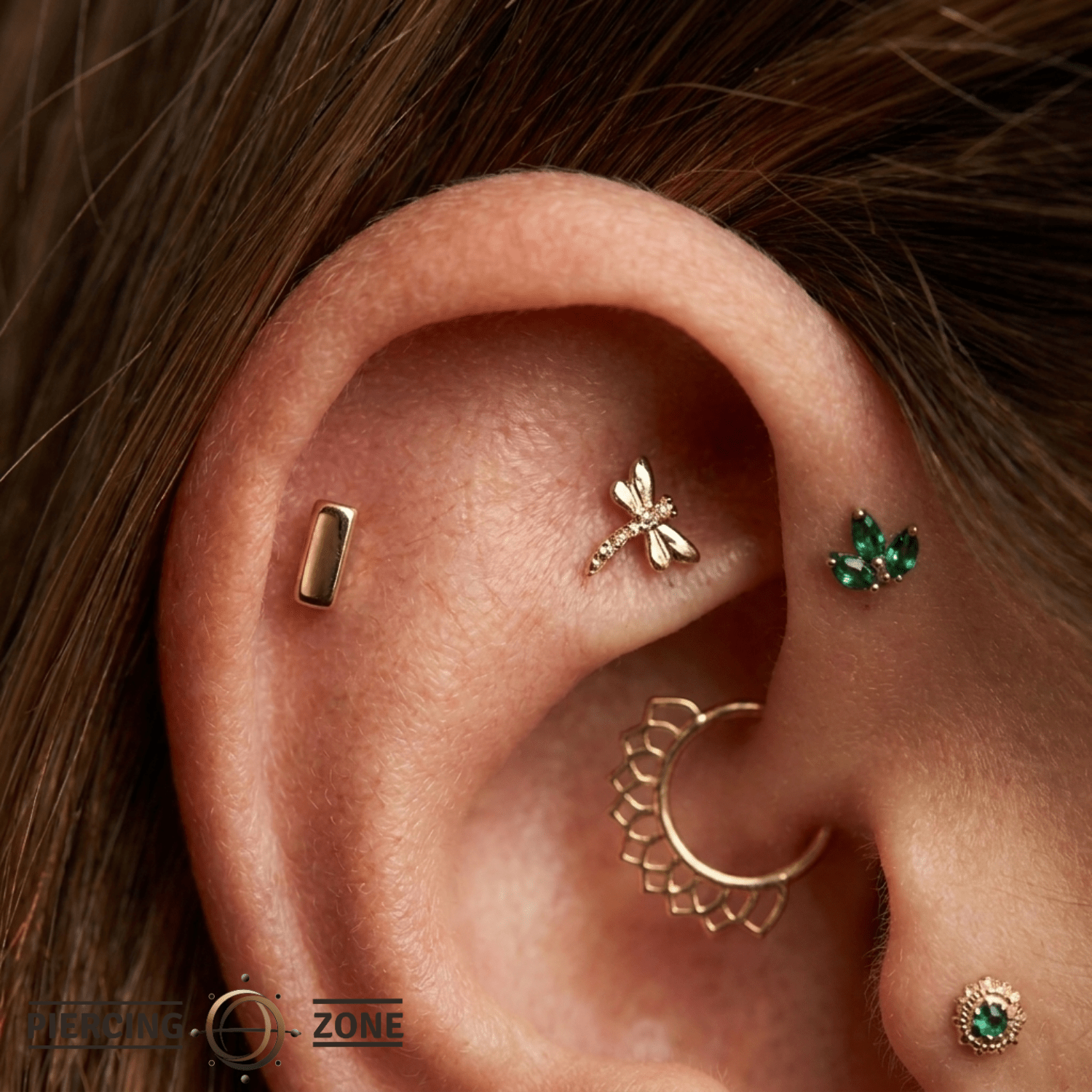 Bar of Gold - 18K Gold Threadless/Threaded End - piercing-zone.com