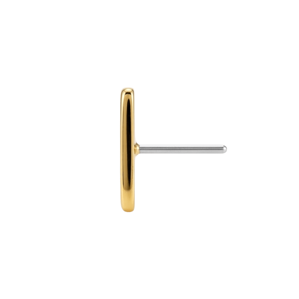 Bar of Gold - 18K Gold Threadless/Threaded End - piercing-zone.com