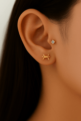 Barb - Ara – 14K Gold Threadless End - piercing - zone.com