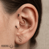 Barbed Wire Continuous Ring - 14K Gold Seamless Ring - piercing - zone.com