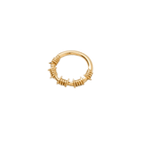 Barbed Wire Continuous Ring - 14K Gold Seamless Ring - piercing - zone.com