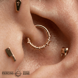 Barbed Wire Continuous Ring - 14K Gold Seamless Ring - piercing - zone.com