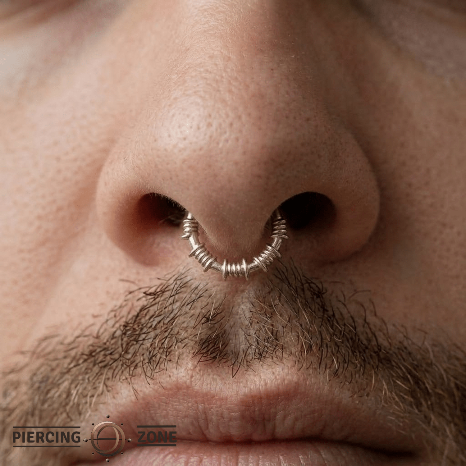 Barbed Wire Continuous Ring - 14K Gold Seamless Ring - piercing - zone.com