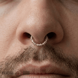 Barbed Wire Continuous Ring - 14K Gold Seamless Ring - piercing - zone.com