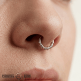 Barbed Wire Continuous Ring - 14K Gold Seamless Ring - piercing - zone.com