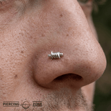 Barbed Wire Pin - 14K Gold Threadless End - piercing - zone.com