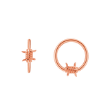 Barbed Wire Seamless Ring – 14K Gold Cup & Divot Design - piercing - zone.com