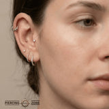 Barbed Wire Seamless Ring – 14K Gold Cup & Divot Design - piercing - zone.com