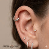 Barbed Wire Seamless Ring – 14K Gold Cup & Divot Design - piercing - zone.com