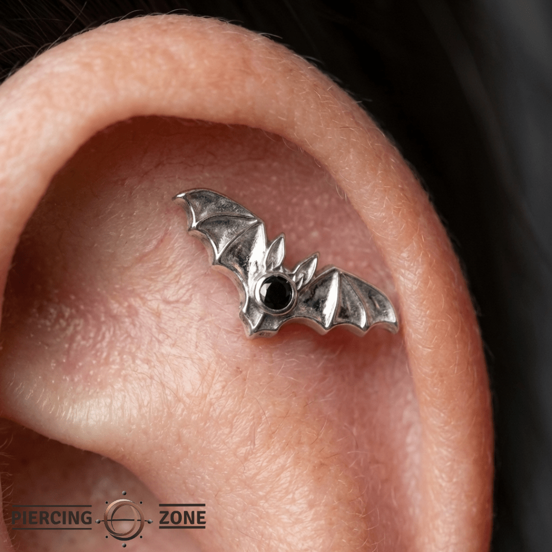 Bat – 14K Gold Threadless/Threaded End - piercing - zone.com