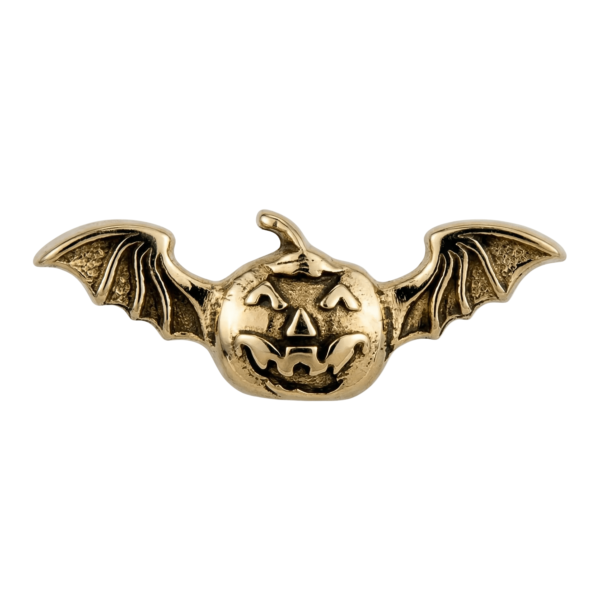 Bat Pumpkin – 14K Gold Threadless/Threaded End - piercing - zone.com