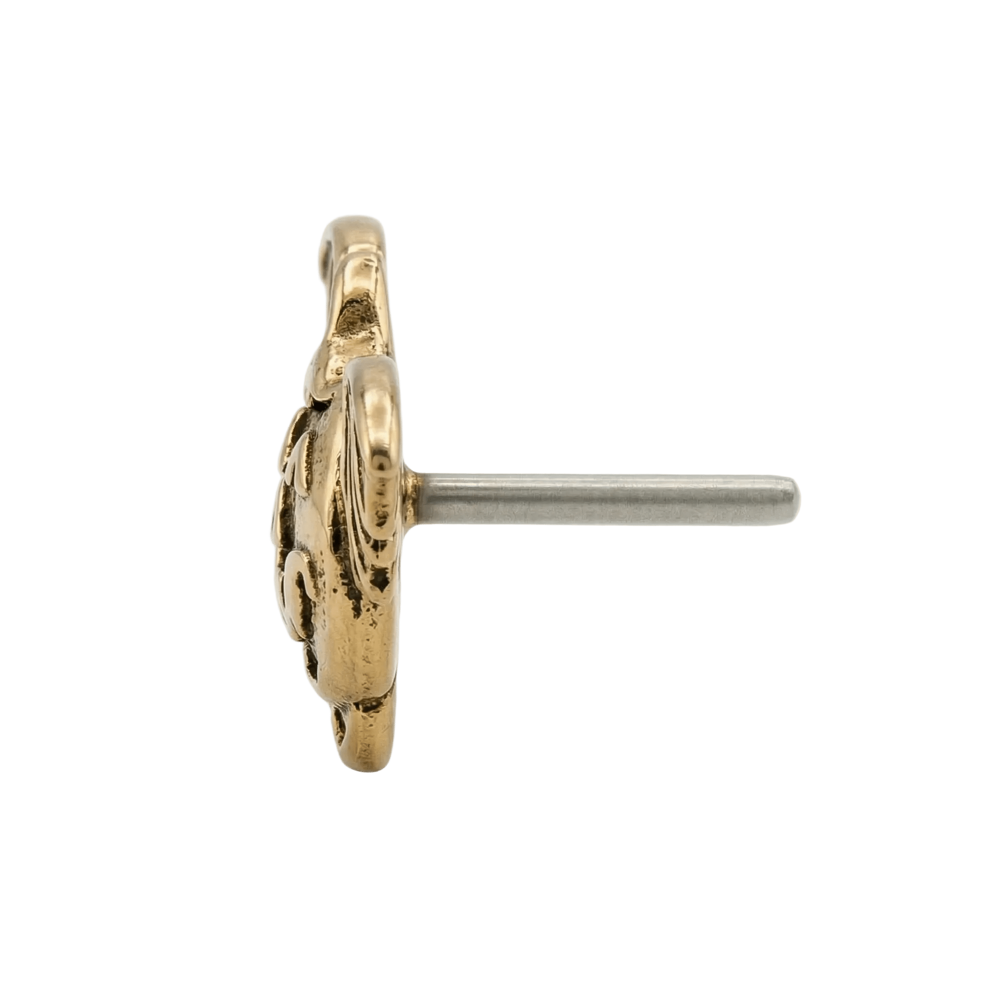 Bat Pumpkin – 14K Gold Threadless/Threaded End - piercing - zone.com