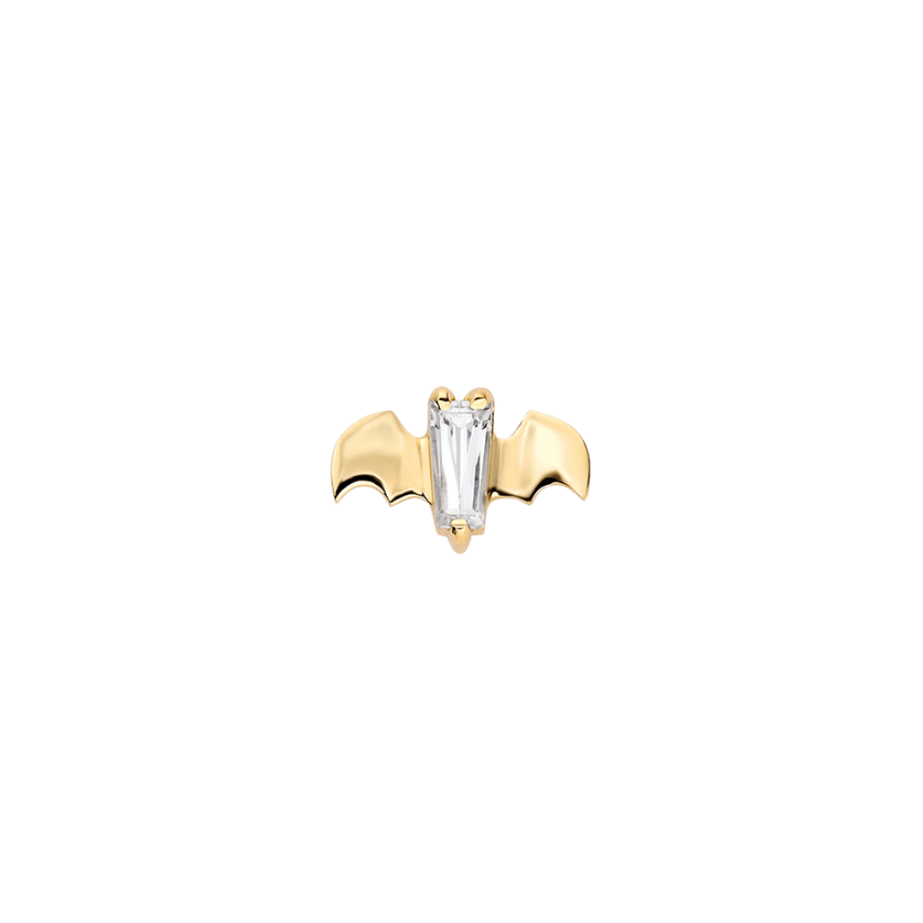 Batguette - 18K Gold Gem Threadless/Threaded End - piercing - zone.com