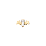Batguette - 18K Gold Gem Threadless/Threaded End - piercing - zone.com