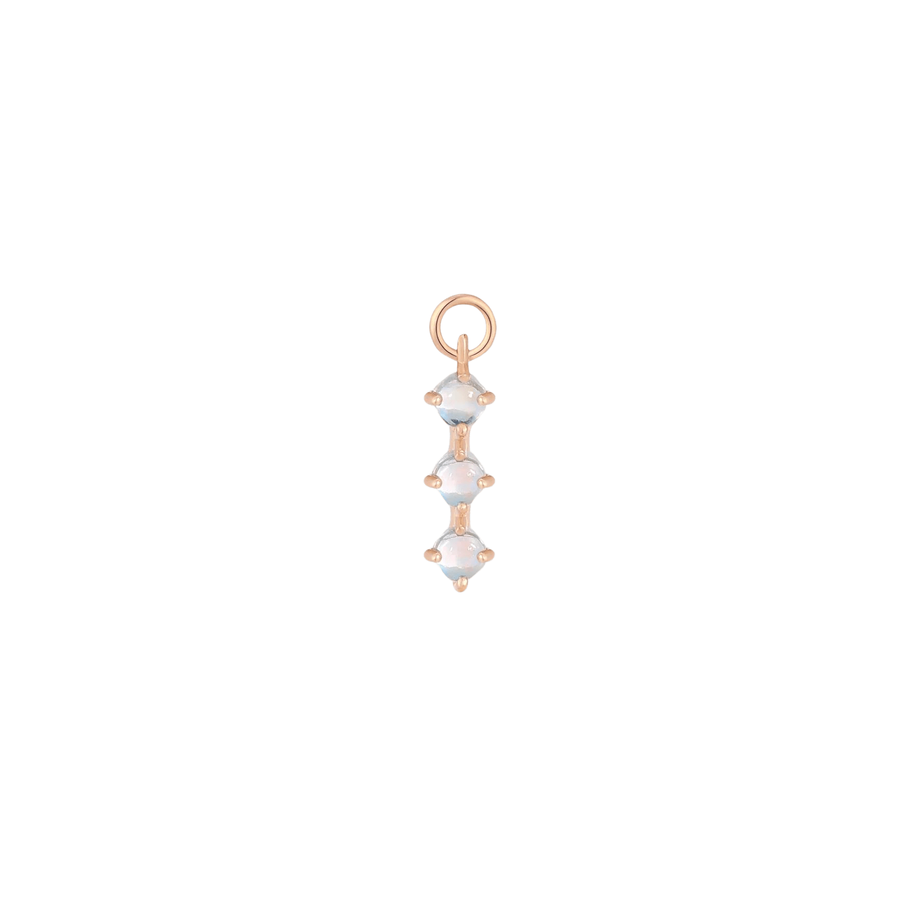 XOXO Charm – 14K Gold Rainbow Moonstone