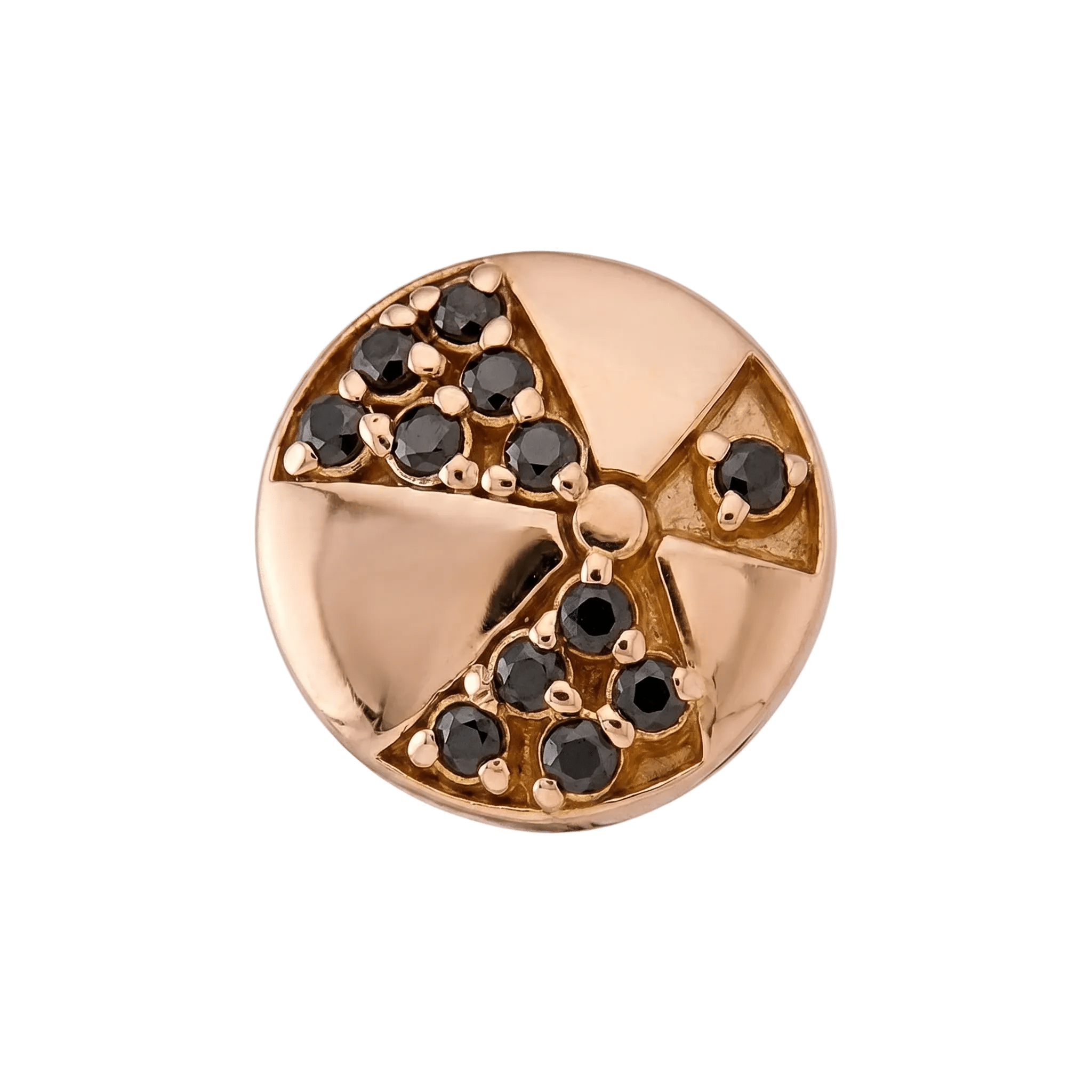 Beach Ball - 14K Gold Multi Stone Threaded End - piercing - zone.com
