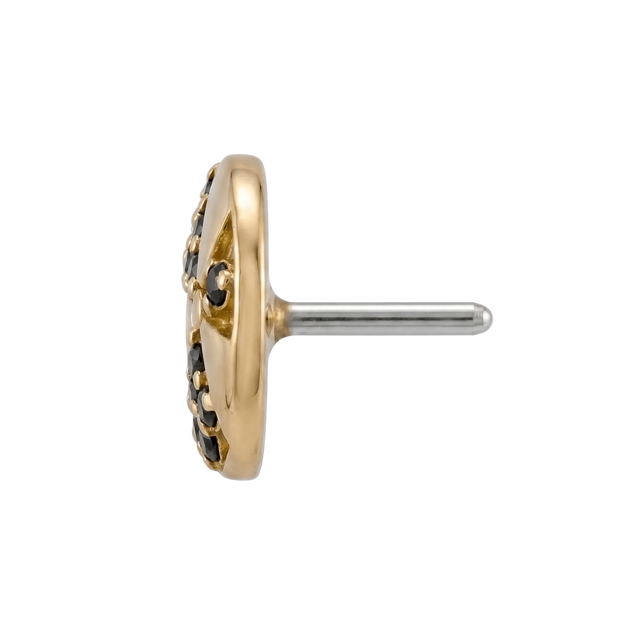 Beach Ball - 14K Gold Multi Stone Threaded End - piercing - zone.com