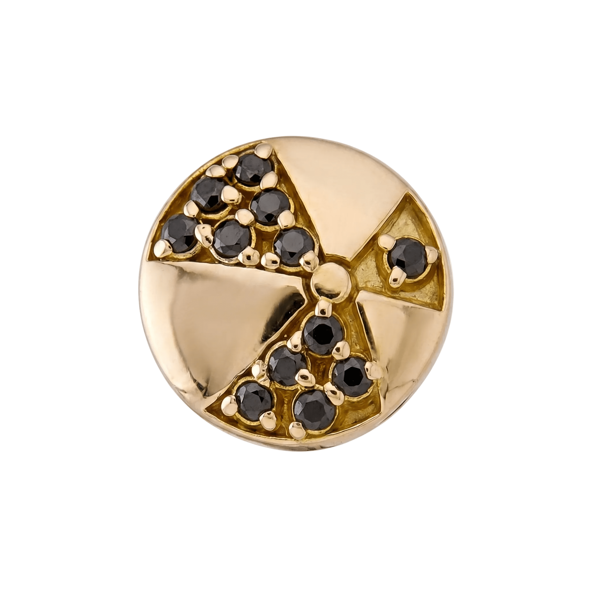 Beach Ball - 14K Gold Multi Stone Threaded End - piercing - zone.com
