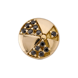 Beach Ball - 14K Gold Multi Stone Threaded End - piercing - zone.com