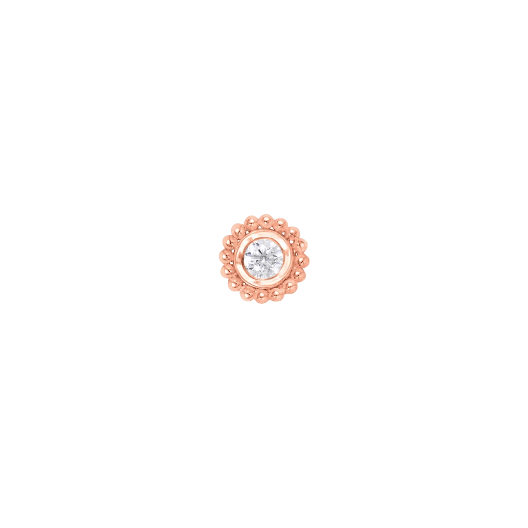Beaded Bloom – 14K Gold Threadless/Threaded End - piercing - zone.com