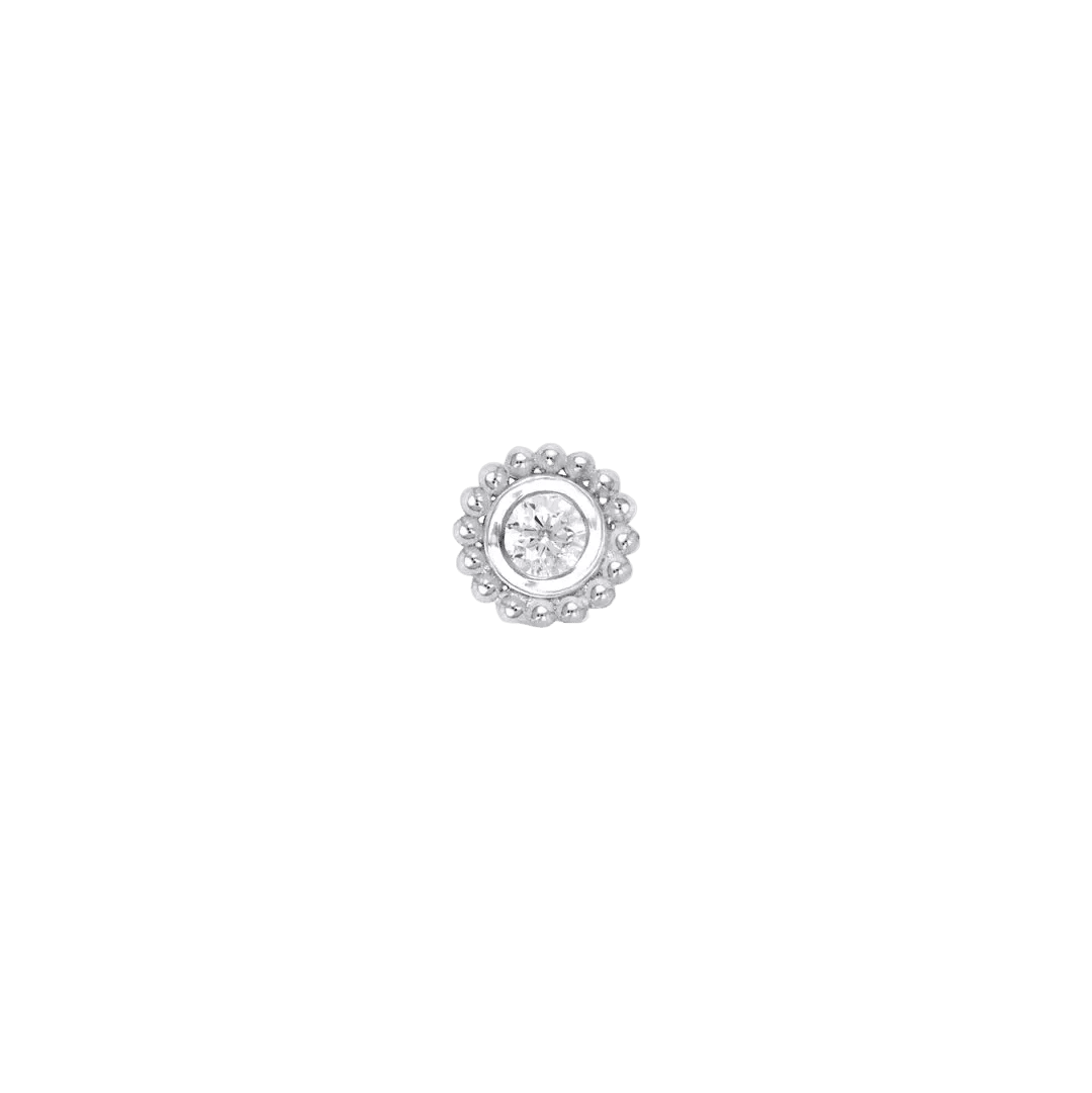 Beaded Bloom – 14K Gold Threadless/Threaded End - piercing - zone.com