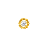 Beaded Bloom – 14K Gold Threadless/Threaded End - piercing-zone.com