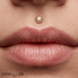 Beaded Bloom – 14K Gold Threadless/Threaded End - piercing - zone.com