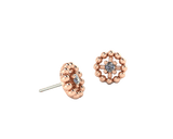 Beaded Circle With Gem – 14K/18K Gold Threadless End - piercing - zone.com