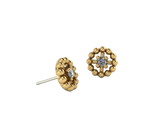 Beaded Circle With Gem – 14K/18K Gold Threadless End - piercing - zone.com