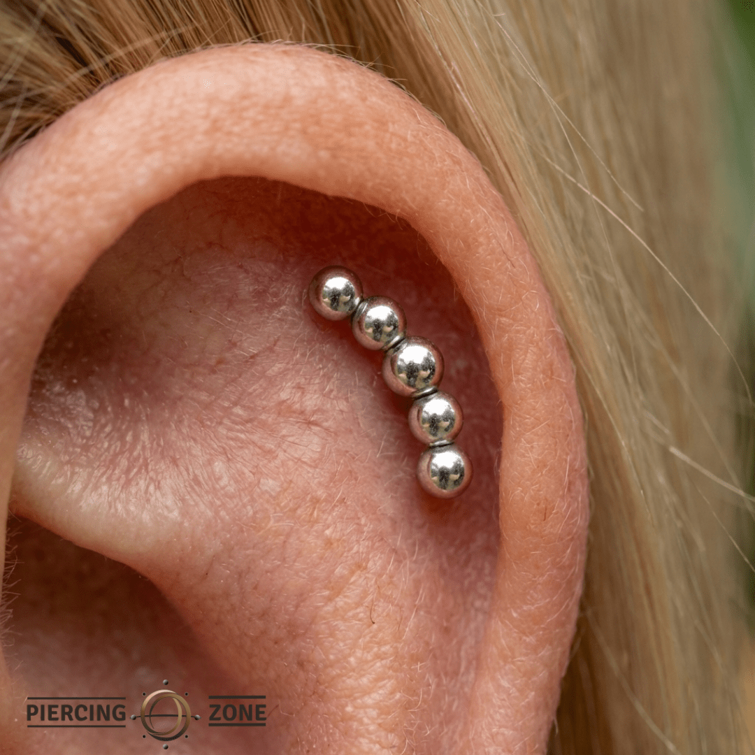 Beaded Cluster – 14K Gold Threadless/Threaded End - piercing - zone.com