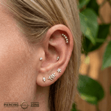 Beaded Cluster – 14K Gold Threadless/Threaded End - piercing - zone.com